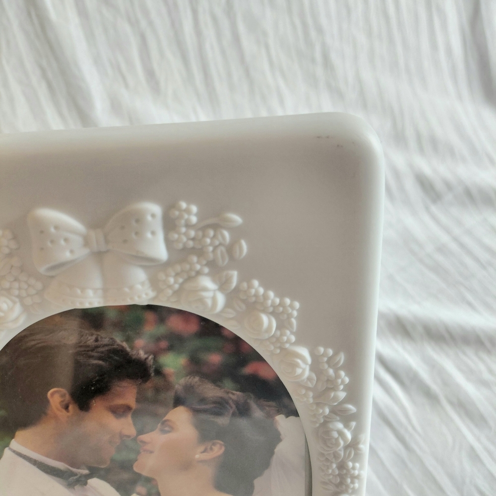 Russ White Floral Wedding Couple Photo Picture Frame - Picture 6 of 7
